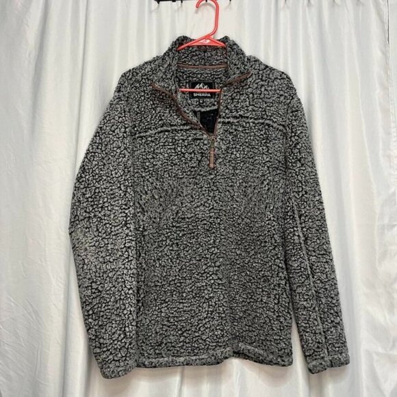 Alpine Sherpa Gray Quarter-Zip Pullover – Size M - Picture 3 of 4